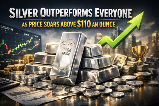 白银一骑绝尘：每盎司价格突破 110 美元